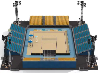 Beach Volleyball Stadium 3D model