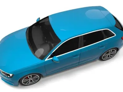 AUDI A3 ETRON 2017 Low-poly 3D model