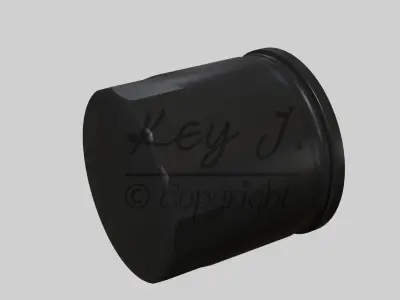 Oil filter 3D model