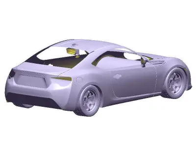 86 ZN6 Full Exterior Mesh Model - 3D Laser-Scanned 3D model