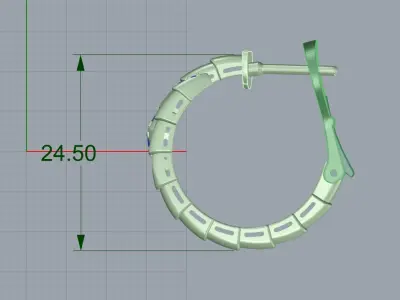 Bvlgari  Serpenti Earrings Viper with stone 3D print model