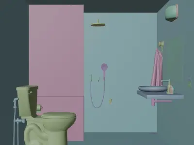 Bathroom Interior 3D model get