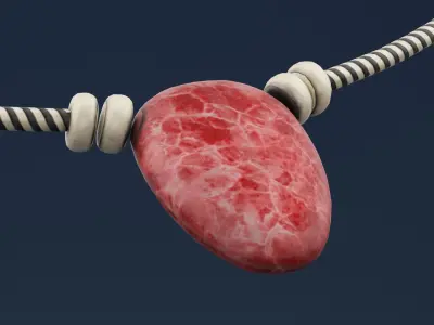 Treasure Necklace Low-poly 3D model