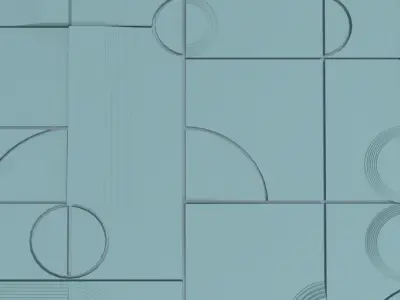 3D geometric panel 3D print model