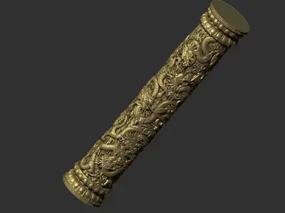 Dragon pillar 3D print model
