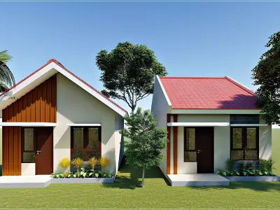 Small tropical house Free low-poly 3D model