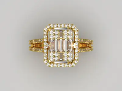 luxury jewelry ring jr00115 3D print model