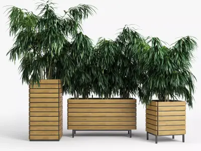 jasper rectangle planter P 3D model