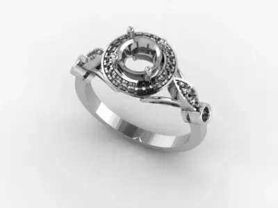  Beautiful  Diamonds ring Free 3D print model Free 3D print model