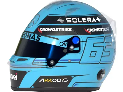 F1 George Russel Helmet 2024 3D model