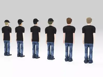 Character racer people pack  man 03 Rigged  Low-poly 3D model