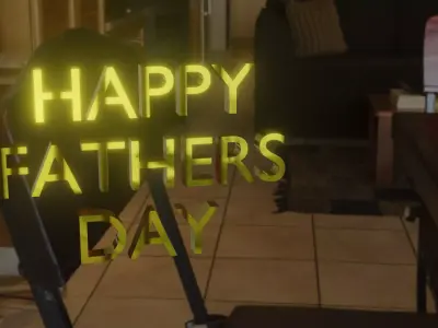 Happy fathers day Text 3D model