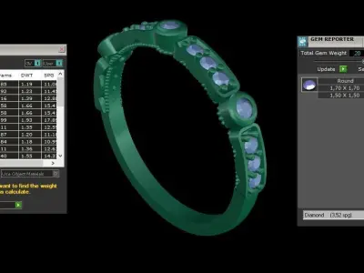 ring code 174 3D print model