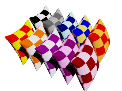 Pillows multi-colors 3D model