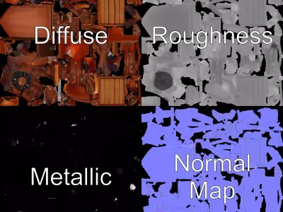 Elegant Wooden Cuckoo Clock model pack Low-poly 3D model