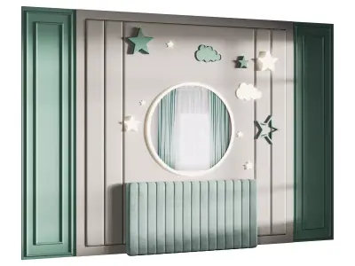 Kids wall panell 6 3D model