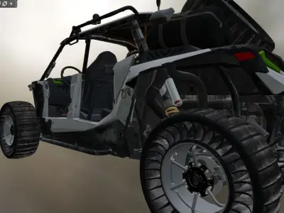 utv car 10 Low-poly 3D model
