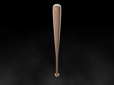 Wooden Baseball Bat 3d model PBR Low-Poly Game Ready Low-poly 3D model