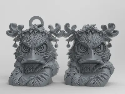 christmas duck decor 1  3D print model