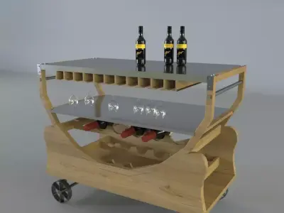 wine service car 3D model
