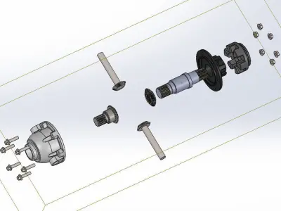 Car parts Gear box 3d design in solidworks file free download Free 3D model