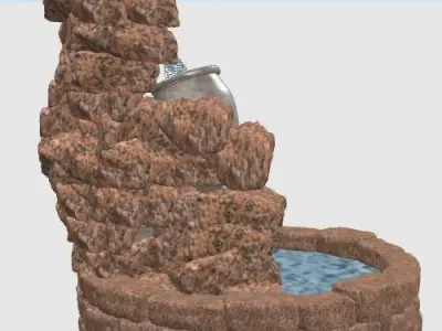 Stone Jar Fountain 3D model