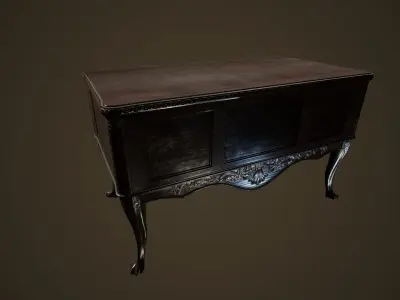 Antique Desk - PBR Game Ready Low-poly 3D model