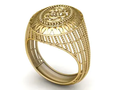 LUXURY MEN FASHION RING 3D PRINTABLE MOODEL 3D print model