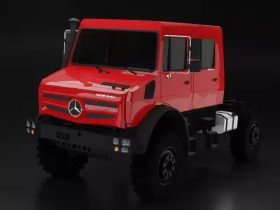 Mercedes Unimog Low-poly 3D model
