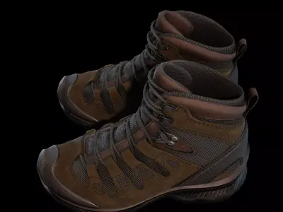 salomon military shoes Low-poly 3D model