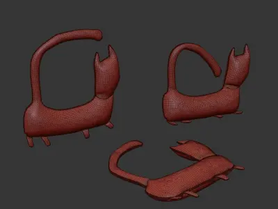 kids cat toy 01 3D model