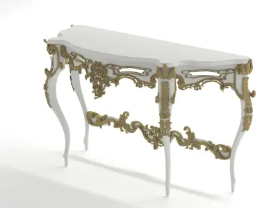 White Classic Console 3D model