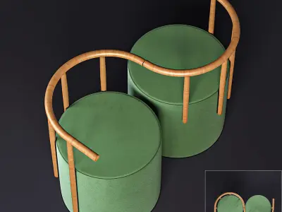 Cylinder Chair Free 3D model