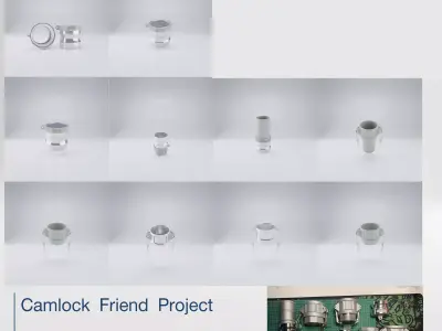 Camlock Friend Project 3D model Low-poly 3D model