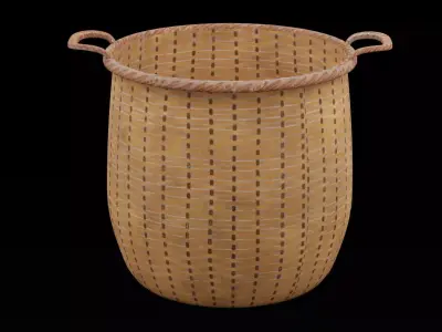 Large Fruit Basket Low-poly 3D model