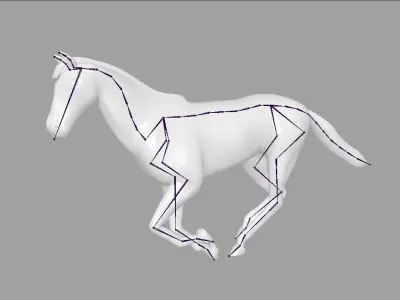 Horse Gallop Animation 3D model
