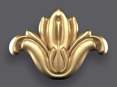 5 Flowers Ornamental Pack 8 3D model