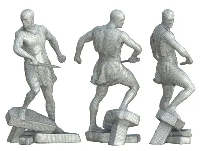 Statue 06 Low-poly 3D model