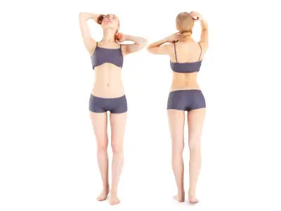 Scanned lovely  female 14 Low-poly 3D model