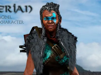 Vallerian 3D Realistic caracter model  Low-poly 3D model