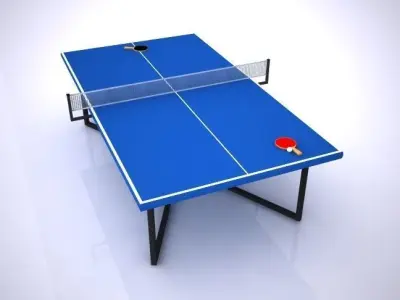 Ping Pong Table low-poly Free 3D model