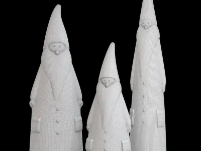 Santa Claus figurines 3D model