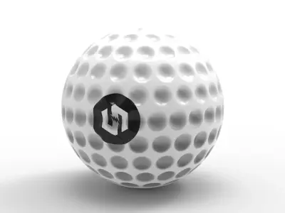 Golf ball Low-poly 3D model