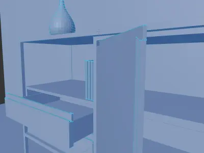 industrial sideboard Low-poly 3D model