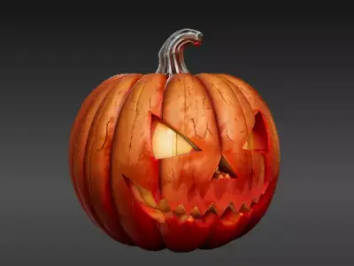Jack o Lantern Lantern 3D Model Pumpkin Halloween  Low-poly 3D model