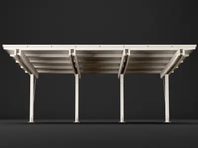 Woden carport 4 3D model