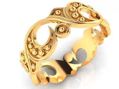 Women Ring 39 simple style ring band for women 3D print model