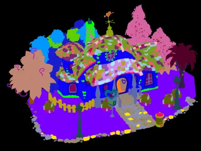 Game Cartoon - Minnie Cabin 02 3D model