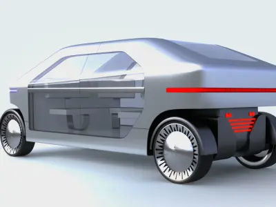 Electric bus autopilot 3D model