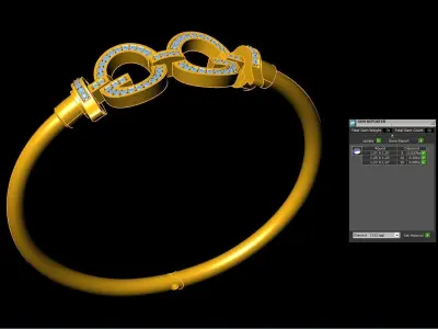 Bangle With Diamond 3D model